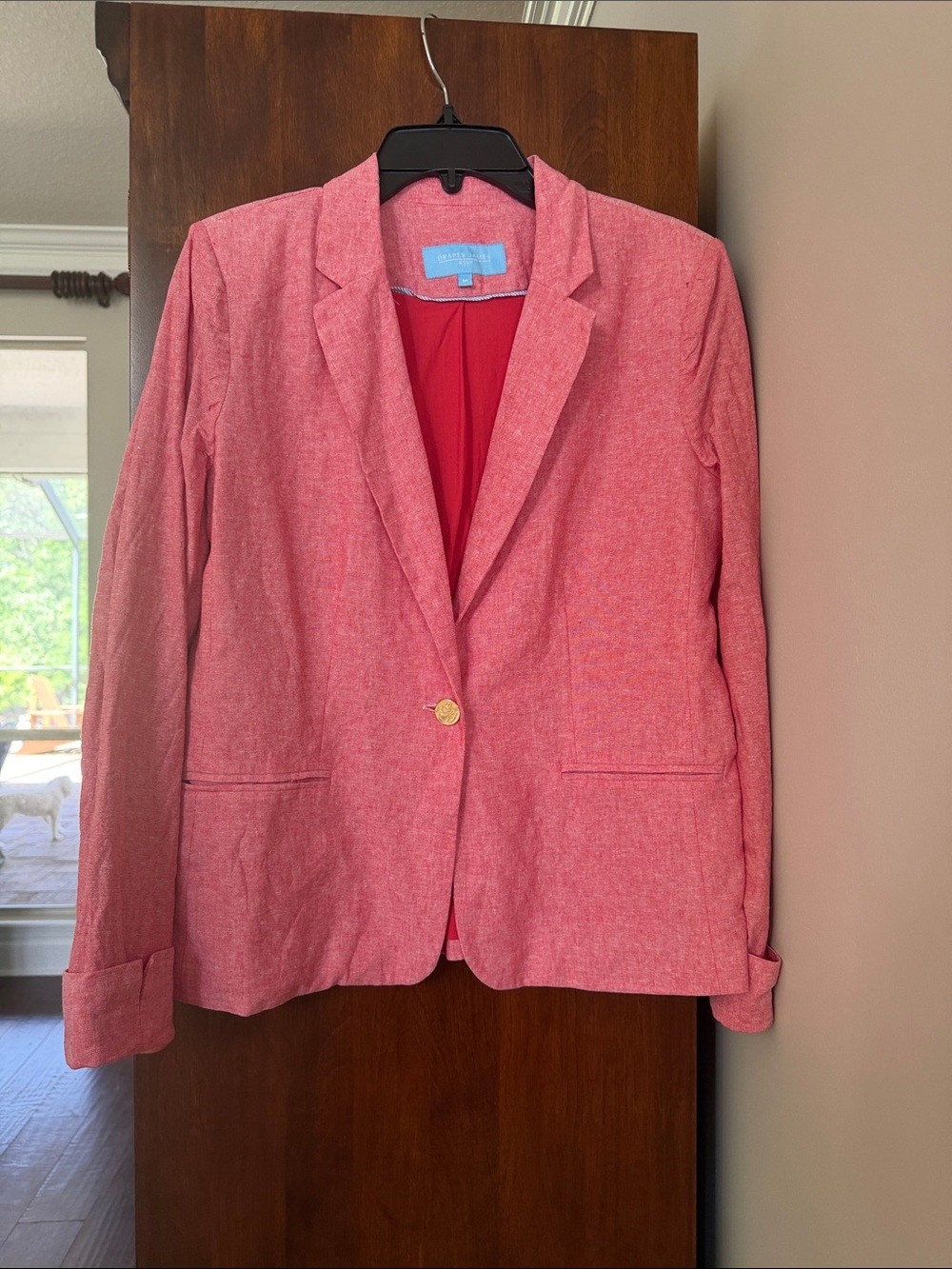 Talbots Coral Pink Single-Button Women's Blazer